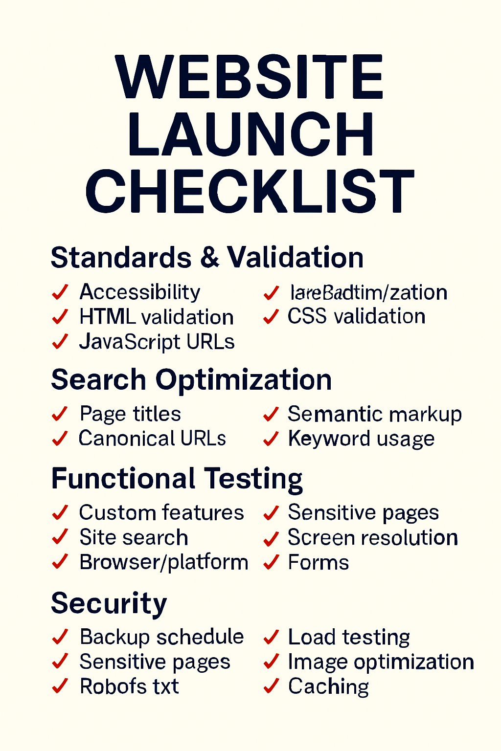 Website launch checklist - Insights from Digital Rehab